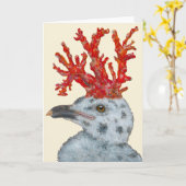 Cora the gull chick card karte (Gelbe Blume)
