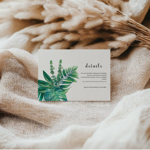 CORA Tropical Beach Palm Leaf Save-the-Date  Einladung