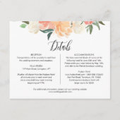 CORA Wedding Details Unterkünfte Eintrittskarte Begleitkarte (Vorderseite)