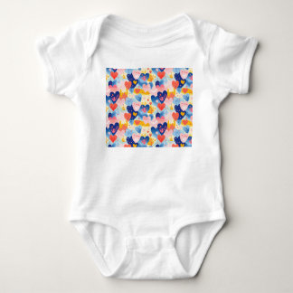 Corações Coloridos Baby Strampler