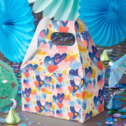 Corações Coloridos Geschenkschachtel (Party)