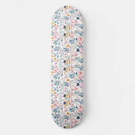 Corações em aquarela skateboard