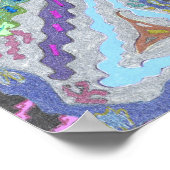 "Coral" 28x20 Abstrakte Kunst Poster (Ecke)