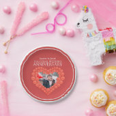 Coral 35. Jubiläum Foto Herzpapier Platte Pappteller (Party)