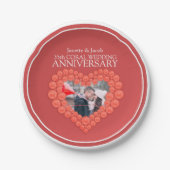 Coral 35. Jubiläum Foto Herzpapier Platte Pappteller (Vorderseite)