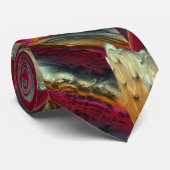 Coral Abstrakt Fraktal Krawatte (Gerollt)