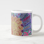 "Coral" Abstrakte Kunst Jumbo-Tasse (Rechts)