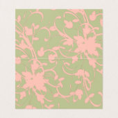 Coral and Cream Filigree Elegante Platzkarte (Innenseite Aufgefaltet)