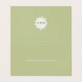 Coral and Cream Filigree Elegante Platzkarte (Außenseite Aufgefaltet)