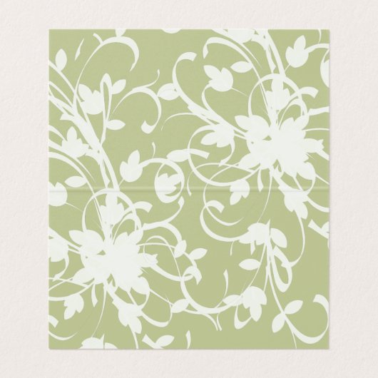 Coral and Cream Filigree Elegante Platzkarte (Innenseite Aufgefaltet)