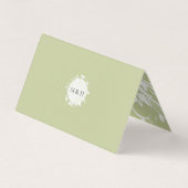 Coral and Cream Filigree Elegante Platzkarte (Rückseite)