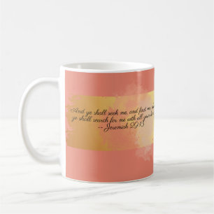 Coral and Gold Bible Scripting Kaffeetasse