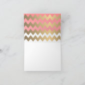 Coral and Gold Hearts - Vielen Dank Dankeskarte (Innenseite)