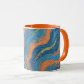 coral and indigo waves tasse (VorderseiteRechts)