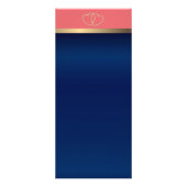 Coral and Navy Gold Hearts - Menü (Hinten)