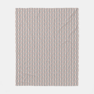 Coral and Pearls Peach Cream Gray Muster Fleecedecke