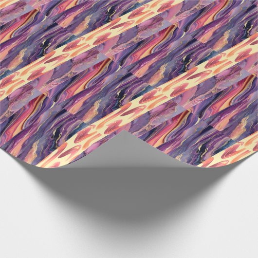 coral and violet pattern geschenkpapier (Ecke)
