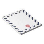 Coral Apple Navy Zickzack Teacher Notizblock (angewinkelt)