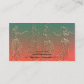 Coral Aquamarin Bly Dancing Lessings Tanz Visitenkarte (Rückseite)