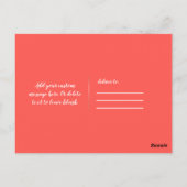 Coral Aquamarin Bly Dancing Tänzer Tanzstunden Postkarte (Rückseite)