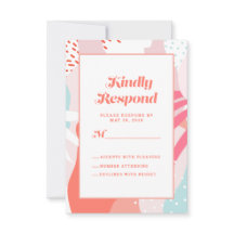 Coral Aquamarin Geometric Artistic | Modernes Abst