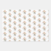 Coral Aquamarin Gold Glitzer Happy New Year Champa Geschenkpapier Set (Vorderseite)