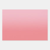 Coral Aquamarin Weiß und leicht Rosa Ombre Mix Geschenkpapier Set (Vorderseite)