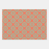 Coral Aquamarine Flower Seamless Pattern Geschenkpapier Set (Vorderseite 2)