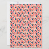 Coral Aquarell Art Malerei Marine blaue Hochzeit Einladung (Rückseite)