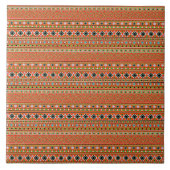 Coral Aztec Style Südwest Muster Fliese (Vorderseite)