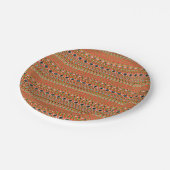 Coral Aztec Style Südwest Muster Pappteller (Schrägansicht)