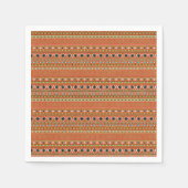 Coral Aztec Style Südwest Muster Serviette (Vorderseite)