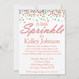 Coral Baby Sprinkle Dusche einladen Einladung