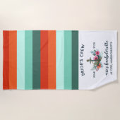 Coral Bachelorette Weekend Strandtuch (Vorderseite)