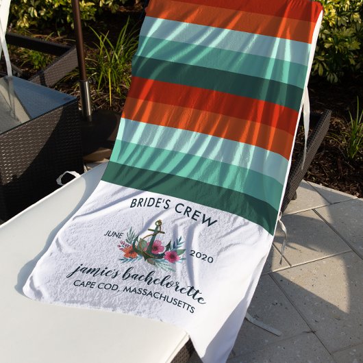 Coral Bachelorette Weekend Strandtuch