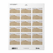 Coral Beach Waves Adresseezeichen Adressaufkleber (Vorne)