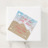 Coral Beach Waves Sandy Toes Brautparty Geschenkanhänger (Beispiel)
