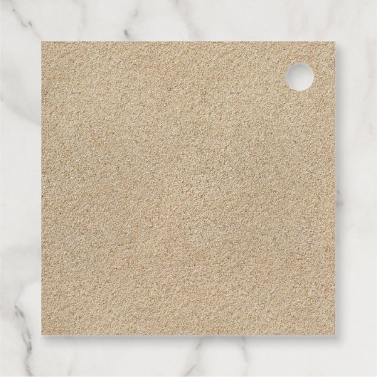 Coral Beach Waves Sandy Toes Brautparty Geschenkanhänger (Rückseite)