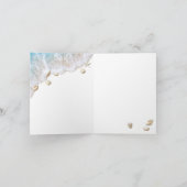 Coral Beach Waves Sandy Toes Danke Karte (Innenseite)