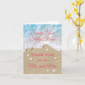 Coral Beach Waves Sandy Toes Foto Danke, Karte (Gelbe Blume)