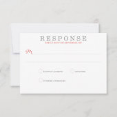 Coral Beach Wedding UAWG RSVP Karte (Vorderseite)