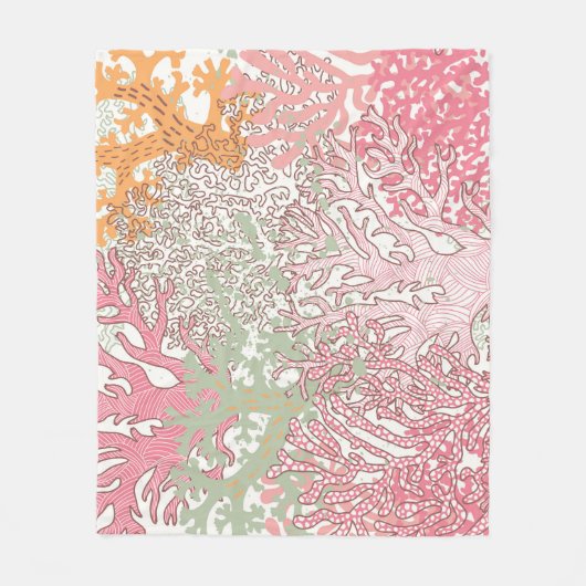 Coral Beauty: Underwater Pattern Wonderland. Fleecedecke (Vorderseite)