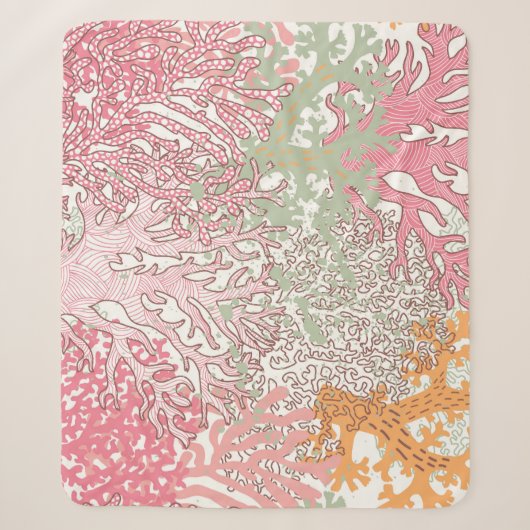 Coral Beauty: Underwater Pattern Wonderland. Sherpadecke (Vorderseite)