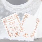 Coral Bells Scrollwork Hochzeitsempfang Einladung