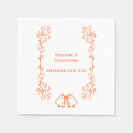Coral Bells Scrollwork Hochzeitsempfang Serviette
