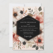 Coral Bloom Ethereal Wedding Einladung (Vorderseite)