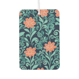 Coral Bloom Swirl Moderner Vector Bloral Autolufterfrischer
