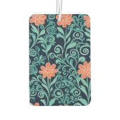 Coral Bloom Swirl Moderner Vector Bloral Autolufterfrischer (Rückseite)