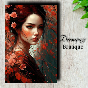 Coral Blossom Dream Decoupage Seidenpapier