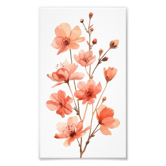Coral Blossom Dreams Fotodruck (Vorne)